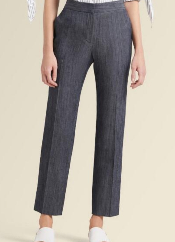 Donna Karan Stretch Twill Straight Leg Pant